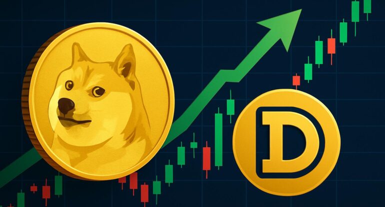 A_digital_illustration_features_Dogecoin_(DOGE)_pr هل تبدأ Dogecoin موجة صعود جديدة في مايو 2025 ؟