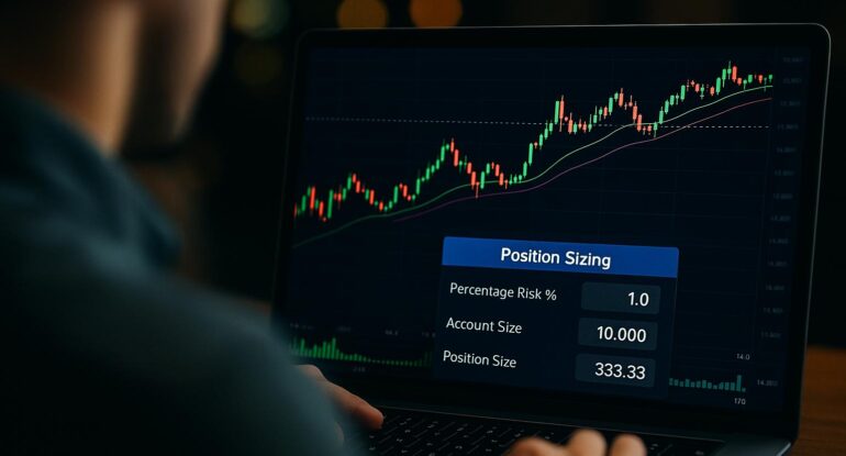 A_digital_photograph_captures_a_financial_trader_m كيف تستخدم مؤشر RSI لاتخاذ قرارات الشراء والبيع؟