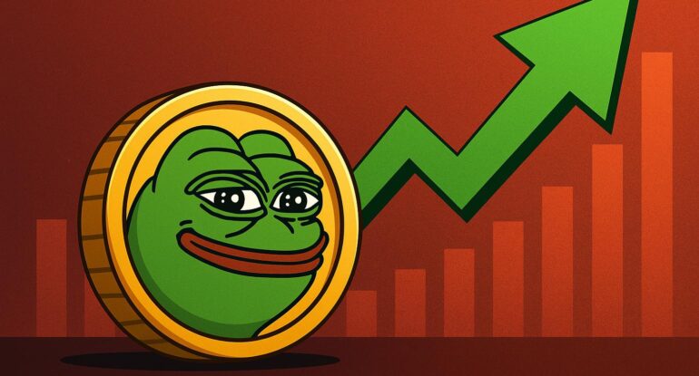 PEPE_Token_Rise عملة PEPE تشهد ارتفاعًا بنسبة 43%