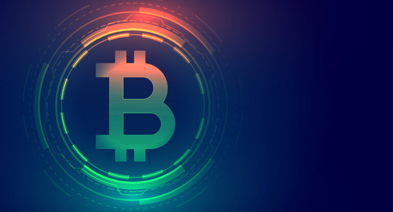 digital bitcoin technology concept background design ما هو التعدين في العملات الرقمية؟ وكيف يعمل؟