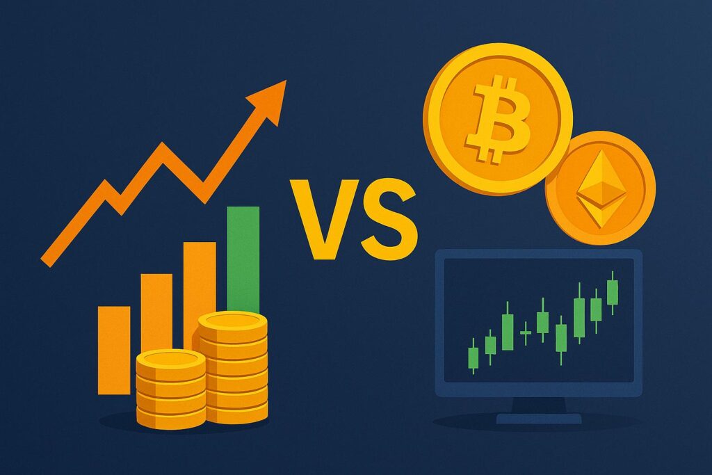 الفرق بين الأسهم والعملات الرقمية ببساطة