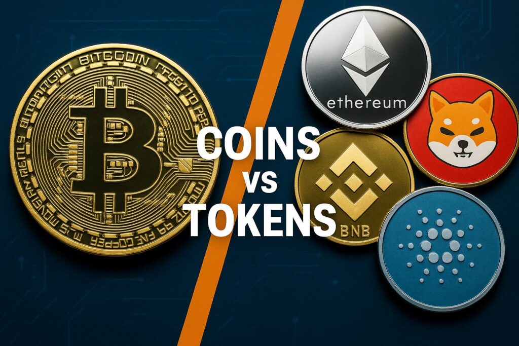 ما هو الفرق بين العملات والرموز (Coins vs Tokens)?