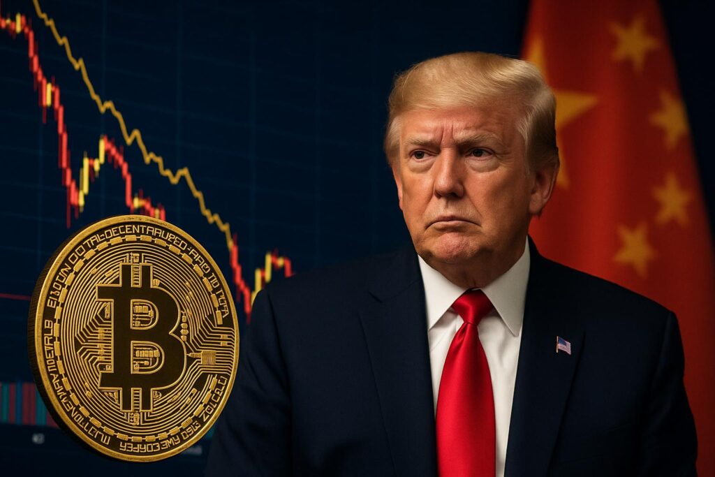 هبوط البيتكوين بسبب تصعيد ترامب ضد الصين