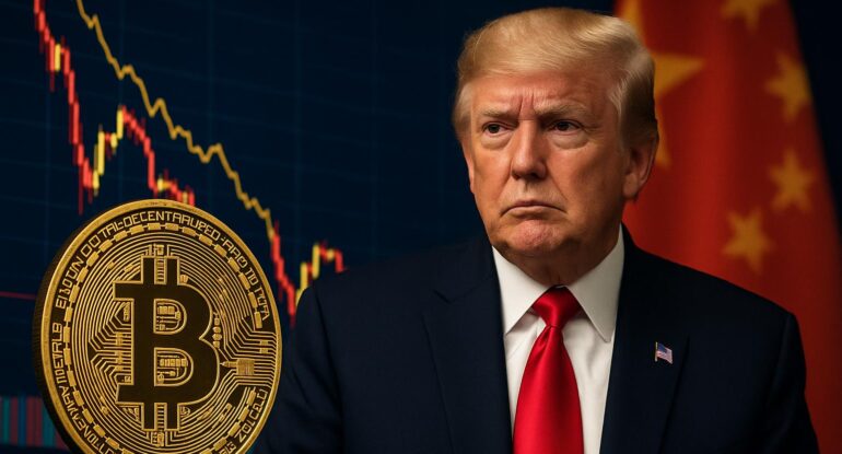 bitcoin_drop_trump_china هبوط البيتكوين بسبب تصعيد ترامب ضد الصين