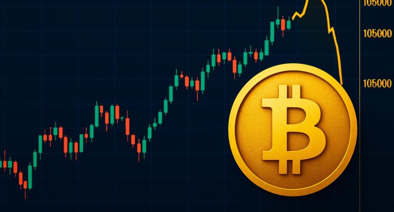 bitcoin_price_surge_and_drop البيتكوين يتجاوز 105 ألف دولار ثم يتراجع