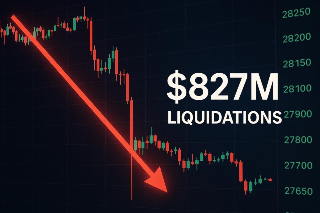 827 مليون دولار تصفيات في سوق الكريبتو