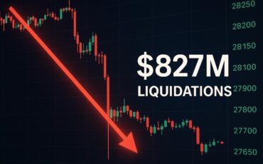 crypto_liquidation_827M 827 مليون دولار تصفيات في سوق الكريبتو