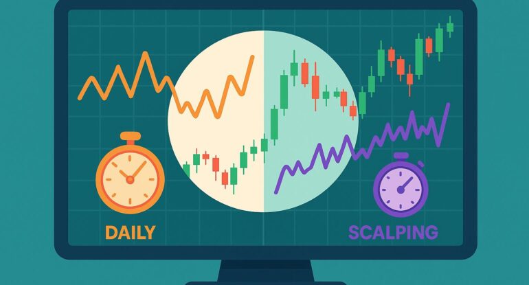 daily_vs_scalping_clean الفرق بين التداول اليومي والتداول اللحظي: أيهما أفضل لك؟
