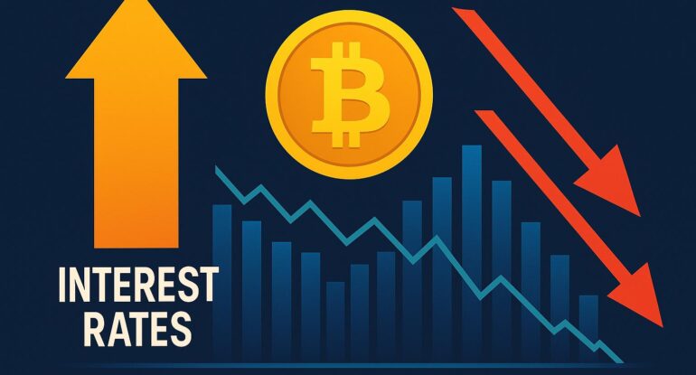 interest_rates_bitcoin_market تأثير أسعار الفائدة الأمريكية على سوق الكريبتو