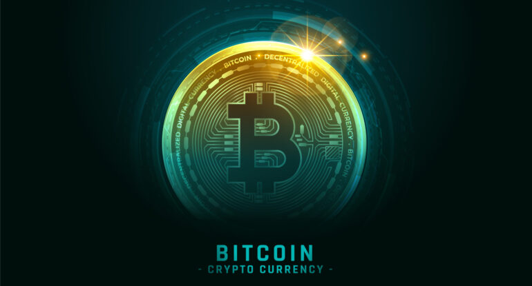 digital bitcoin technology cryptocurrency background ما هي العملات الرقمية؟ دليلك لفهم البيتكوين والعملات المشفرة