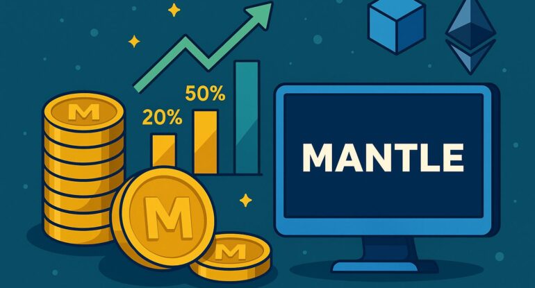 A_2D_digital_illustration_displays_elements_relate ما هو مشروع Mantle؟ ولماذا يثير اهتمام المستثمرين؟