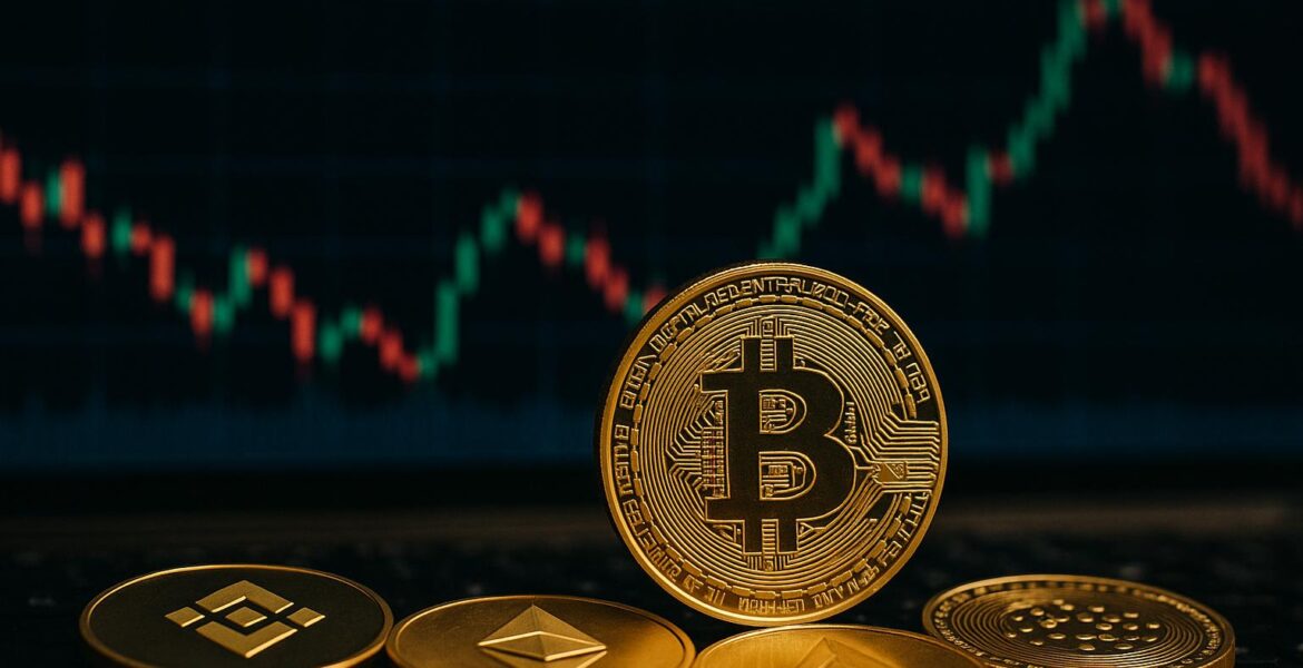 A_digital_photograph_features_five_physical_crypto عملة HOME