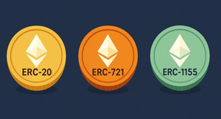 erc_token_standards الفرق بين ERC-20 وERC-721 وERC-1155