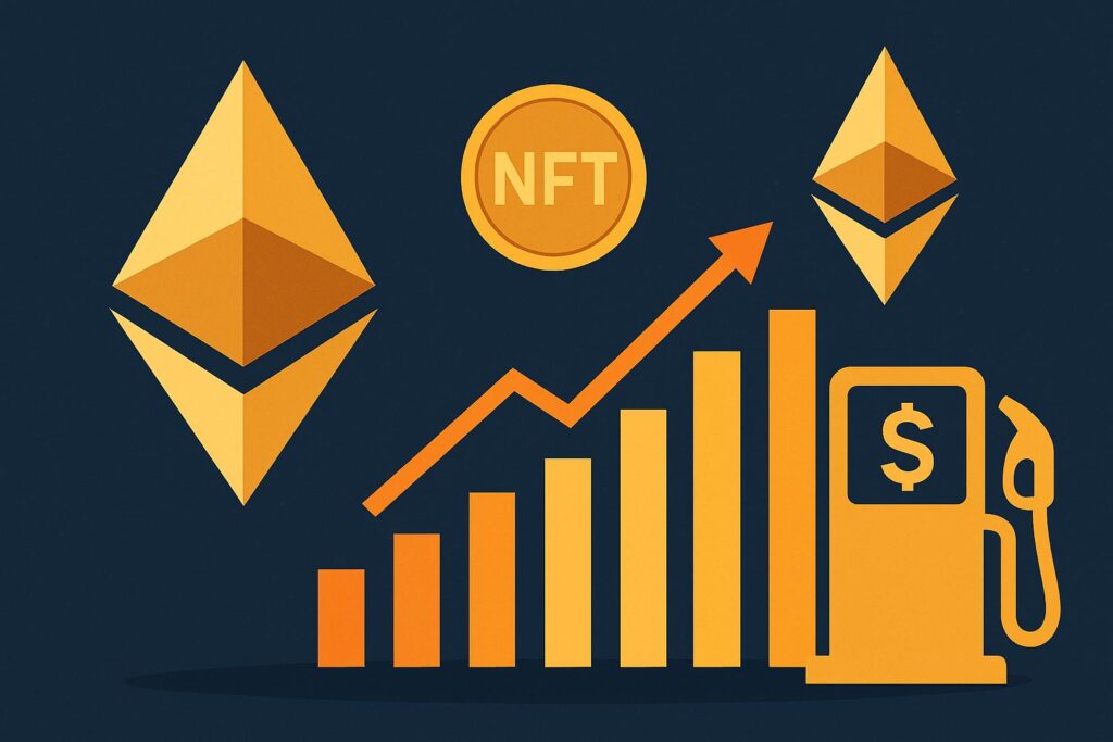 ارتفاع تداولات NFTs على الإيثيريوم يرفع رسوم الغاز